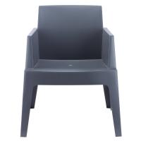 Box Outdoor Dining Chair Dark Gray ISP058-DGR - 2