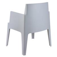 Box Outdoor Dining Chair Silver Gray ISP058-SIL - 1