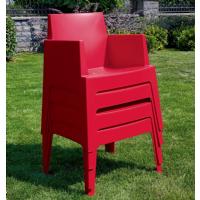Box Outdoor Dining Chair Red ISP058-RED - 8