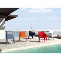 Box Outdoor Dining Chair Red ISP058-RED - 27