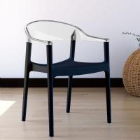 Carmen Dining Armchair Black with Transparent Back ISP059-BLA-TCL - 5