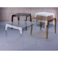 Queen Polycarbonate Square side Table Transparent ISP065-TCL - 18