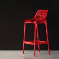 Air Resin Outdoor Counter Chair Red ISP067-RED - 5