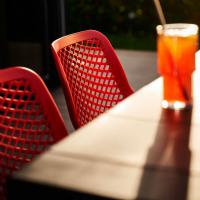 Air Resin Outdoor Bar Chair Red ISP068-RED - 5