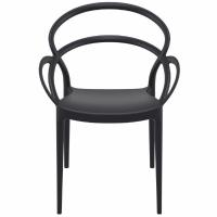 Mila Dining Arm Chair Black ISP085-BLA - 4