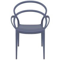 Mila Dining Arm Chair Dark Gray ISP085-DGR - 4