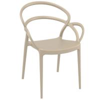 Mila Dining Arm Chair Taupe ISP085-DVR
