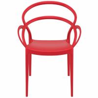 Mila Dining Arm Chair Red ISP085-RED - 4