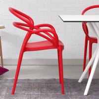Mila Dining Arm Chair Red ISP085-RED - 5