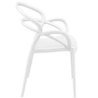 Mila Dining Arm Chair White ISP085-WHI - 1