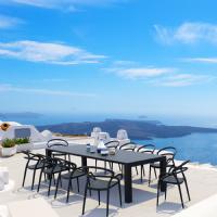 Mila Extendable Outdoor Dining Set 11 piece Black ISP0851S-BLA - 3