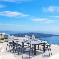 Mila Extendable Outdoor Dining Set 11 piece White ISP0851S-WHI - 4
