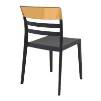 Moon Dining Chair Black with Transparent Amber ISP090-BLA-TAMB - 1