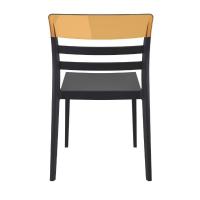 Moon Dining Chair Black with Transparent Amber ISP090-BLA-TAMB - 4