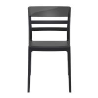 Moon Dining Chair Black with Transparent Black ISP090-BLA-TBLA - 2