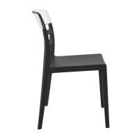 Moon Dining Chair Black with Transparent Clear ISP090-BLA-TCL - 3