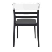 Moon Dining Chair Black with Transparent Clear ISP090-BLA-TCL - 4