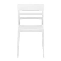 Moon Dining Chair White with Glossy White Back ISP090-WHI-GWHI - 2