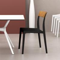 Flash Dining Chair Black with Transparent Amber ISP091-BLA-TAMB - 5