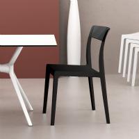 Flash Dining Chair Black with Transparent Black ISP091-BLA-TBLA - 5