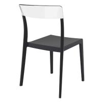 Flash Dining Chair Black with Transparent Clear ISP091-BLA-TCL - 1