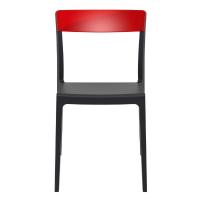 Flash Dining Chair Black with Transparent Red ISP091-BLA-TRED - 2