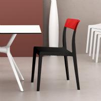 Flash Dining Chair Black with Transparent Red ISP091-BLA-TRED - 5