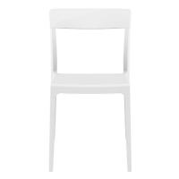 Flash Dining Chair White with Glossy White Back ISP091-WHI-GWHI - 2