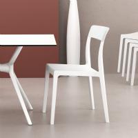 Flash Dining Chair White with Glossy White Back ISP091-WHI-GWHI - 5
