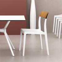 Flash Dining Chair White with Transparent Amber ISP091-WHI-TAMB - 5