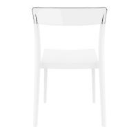 Flash Dining Chair White with Transparent Clear ISP091-WHI-TCL - 4