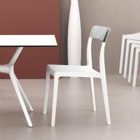 Flash Dining Chair White with Transparent Clear ISP091-WHI-TCL - 5