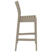 Ares Resin Outdoor Barstool Taupe ISP101-DVR - 1
