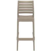 Ares Resin Outdoor Barstool Taupe ISP101-DVR - 4