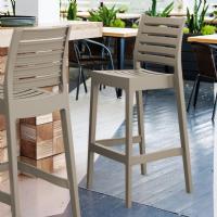 Ares Resin Outdoor Barstool Taupe ISP101-DVR - 5