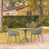 Air XL Patio Dining Set with 2 Arm Chairs Dark Gray ISP1062S-DGR