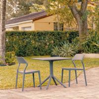 Snow Patio Dining Set with 2 Chairs Dark Gray ISP1066S-DGR