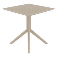 Sky Square Dining Table 27 inch Taupe ISP108-DVR - 2