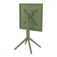 Sky Square Folding Table 24 inch Olive Green ISP114-OLG - 5