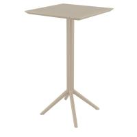 Sky Square Folding Bar Table 24 inch Taupe ISP116-DVR