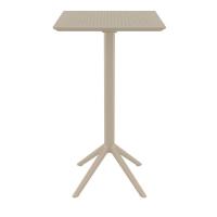 Sky Square Folding Bar Table 24 inch Taupe ISP116-DVR - 1