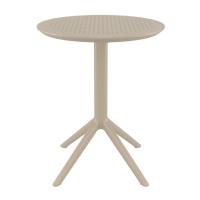 Sky Round Folding Table 24 inch Taupe ISP121-DVR - 1