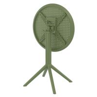 Sky Round Folding Table 24 inch Olive Green ISP121-OLG - 4
