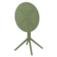 Sky Round Folding Table 24 inch Olive Green ISP121-OLG - 6