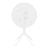 Sky Round Folding Table 24 inch White ISP121-WHI - 5
