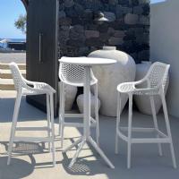 Sky Round Folding Bar Table 24 inch White ISP122-WHI - 9