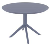 Sky Round Dining Table 42 inch Dark Gray ISP124-DGR - 1