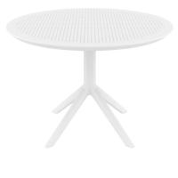 Sky Round Dining Table 42 inch White ISP124-WHI