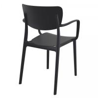 Lisa Outdoor Dining Arm Chair Black ISP126-BLA - 1