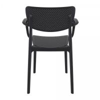 Loft Outdoor Dining Arm Chair Black ISP128-BLA - 4